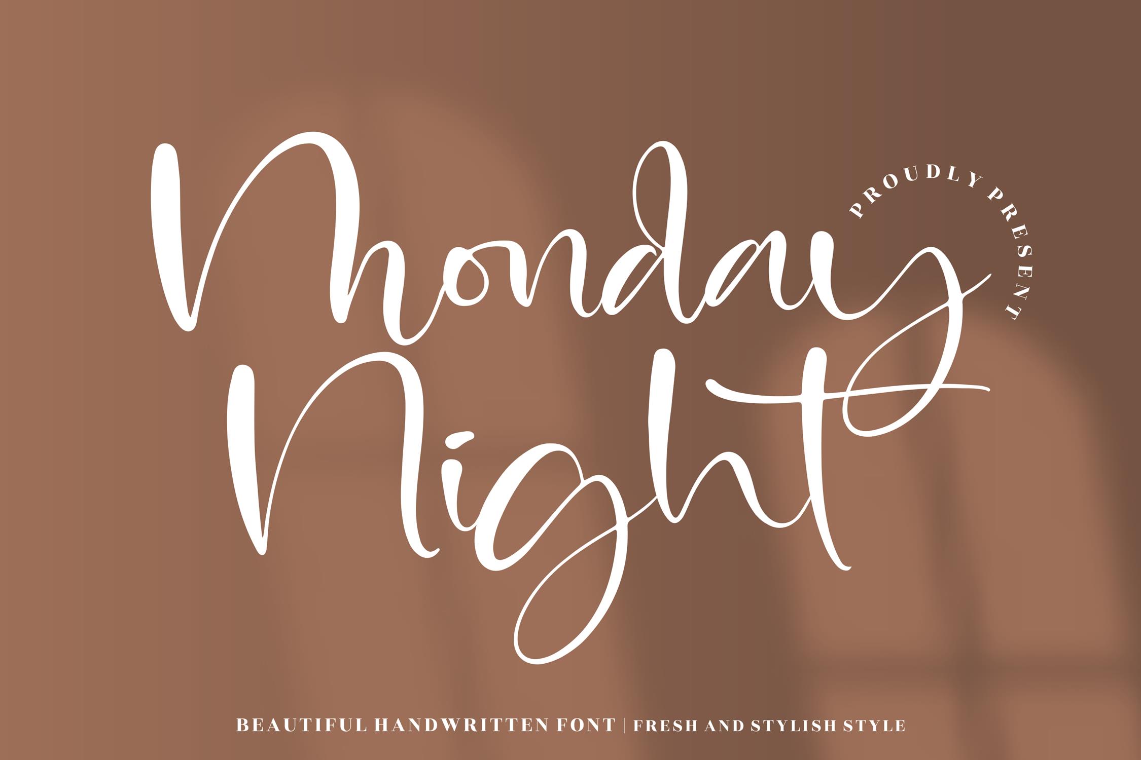 Monday Night Script Font