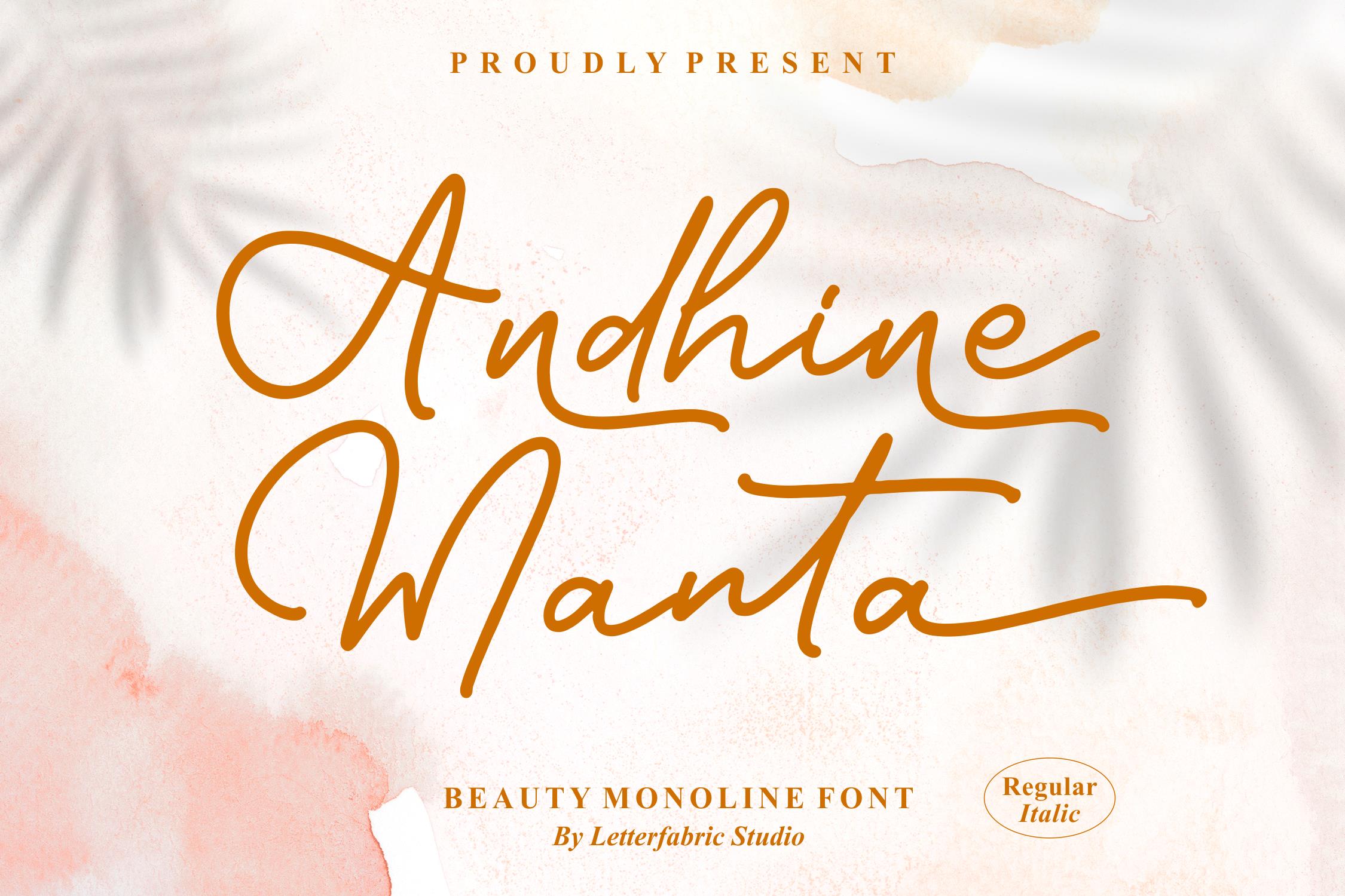 Andhine Manta Script Font