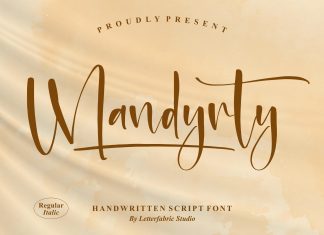Mandyrty – Handwritten Script Font