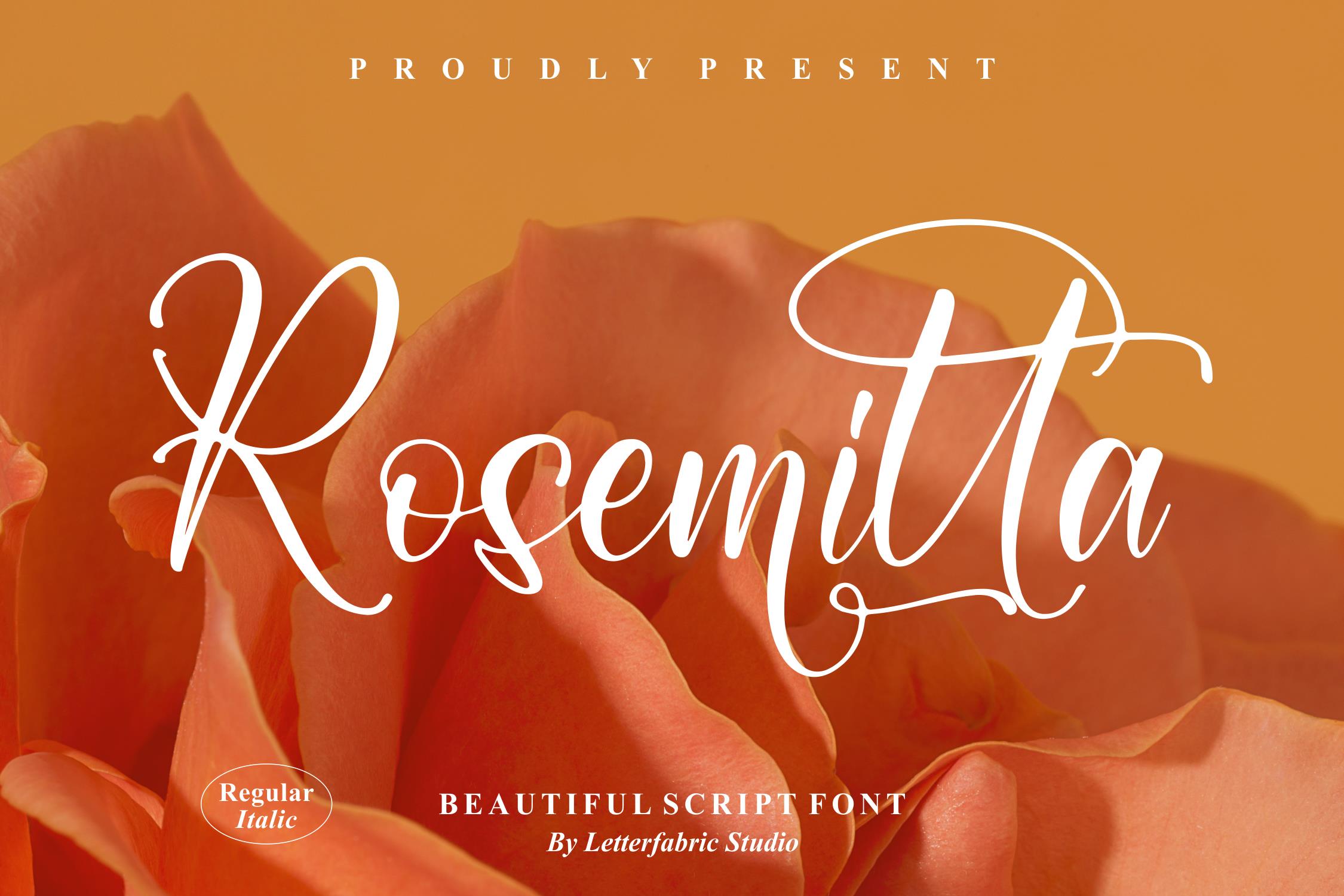 Rosemitta – Beautiful Script Font