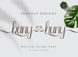 Buny Huny Script Font