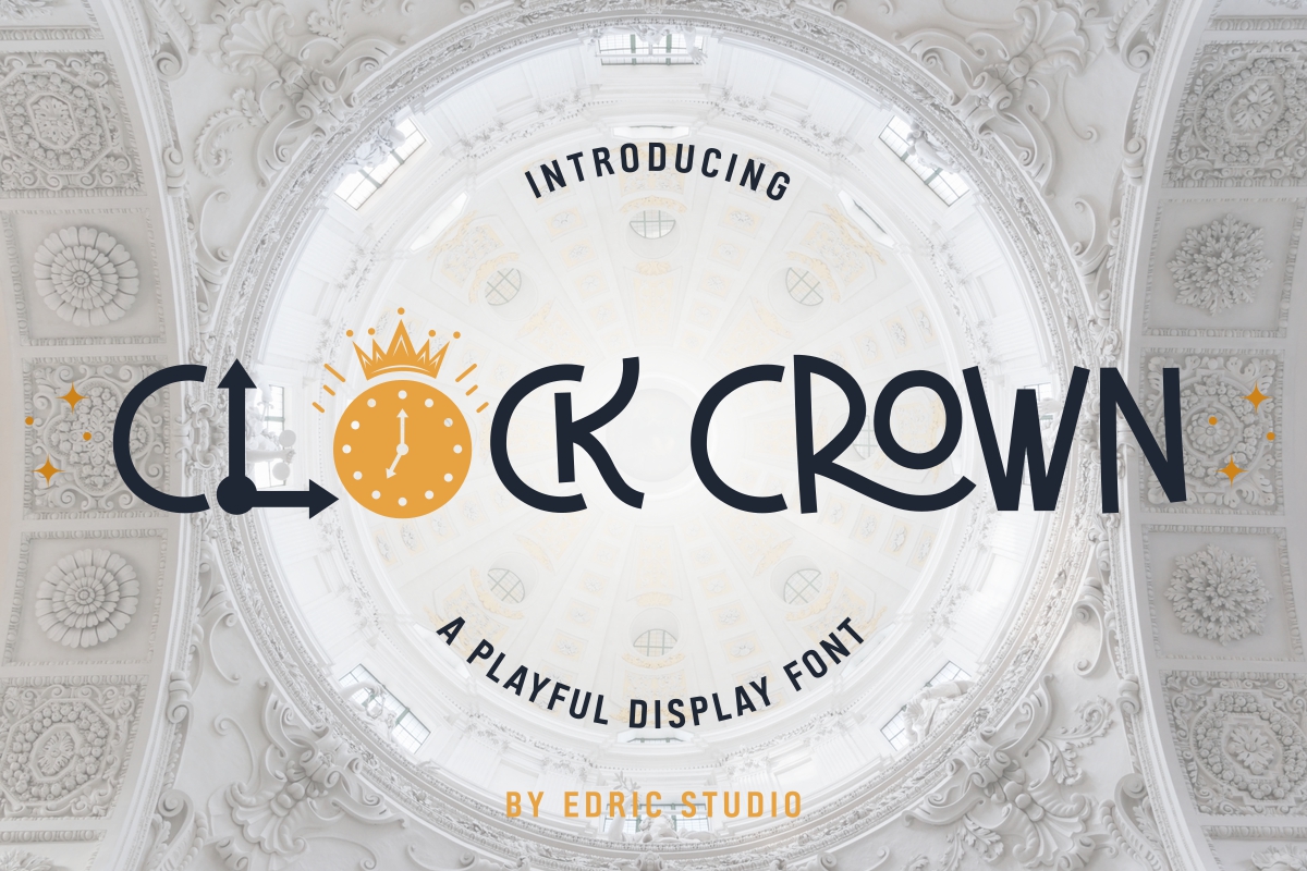 Clock Crown Display Font
