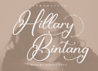 Hillary Bintang – Modern Script Font