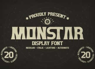 MONSTAR Display Font