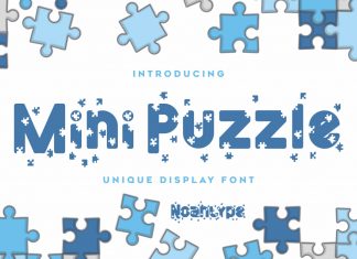 Mini Puzzle Display Font