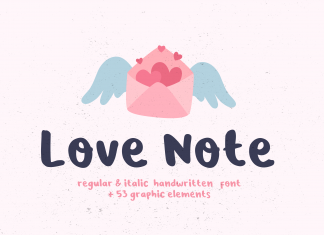 Love Note Display Font