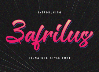 Zafrilus Signature Font