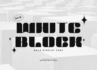 White Block Display Font