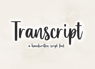 Transcript Script Font