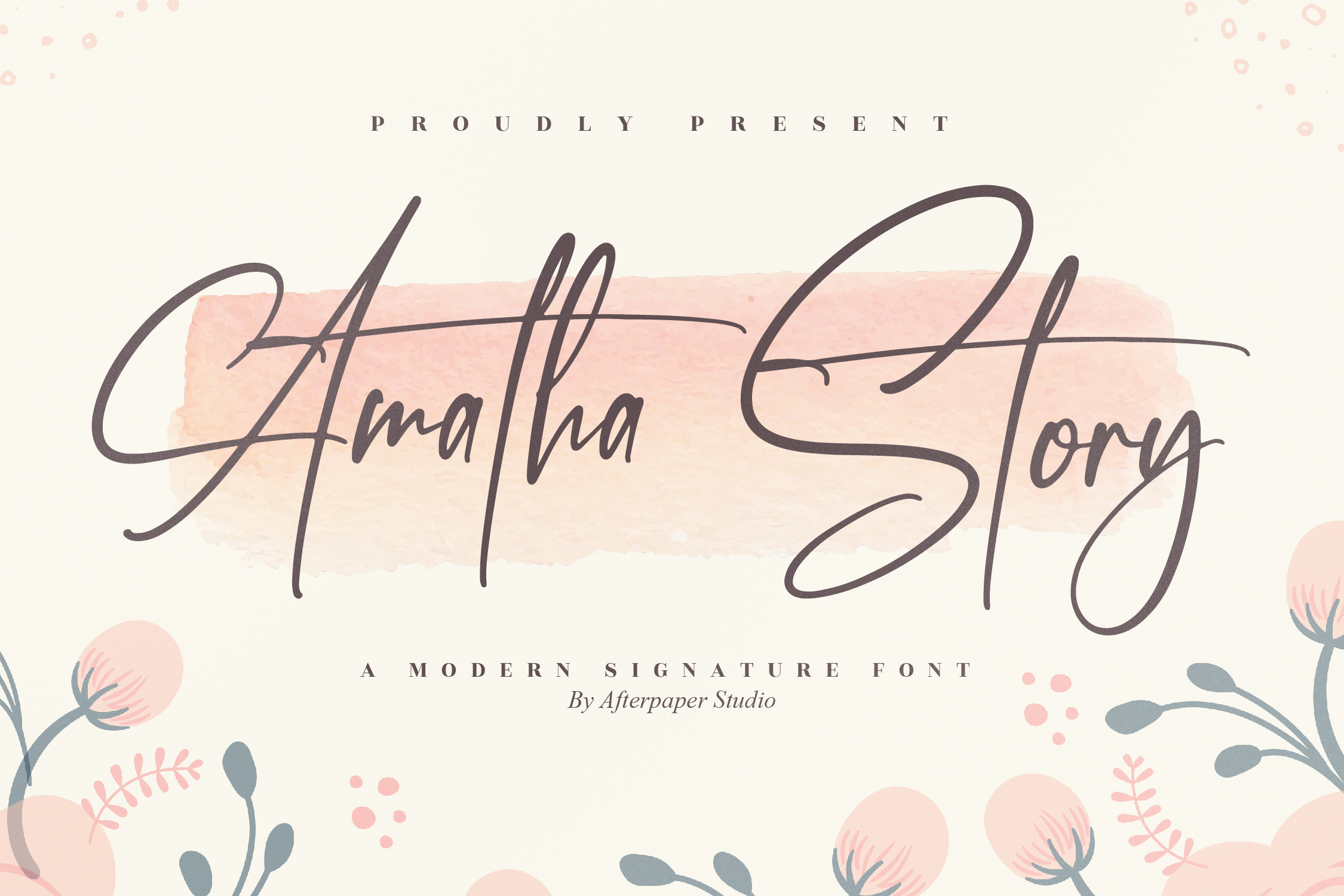 Amatha Story Script Font