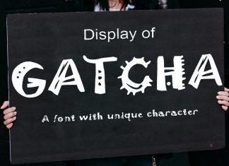 Gatcha Word Display Font