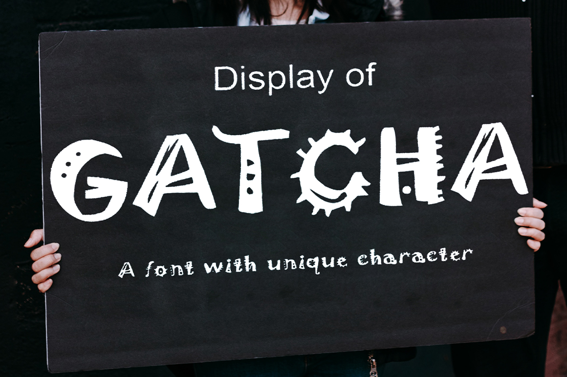 Gatcha Word Display Font