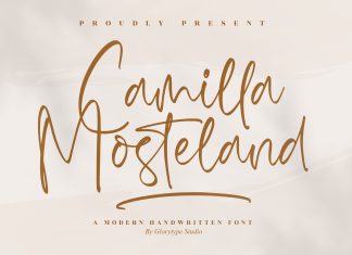 Camilla Mosteland Handwritten Font