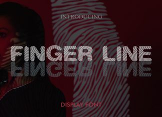 Finger Line Display Font