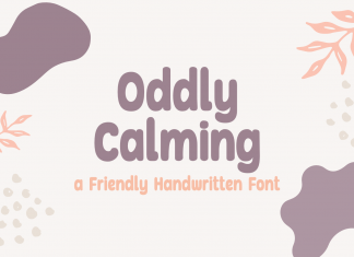 Oddly Calming Display Font