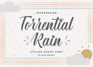 Torrential Rain Script Font
