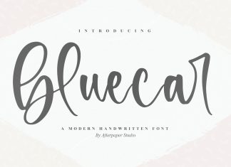 Bluecar Script Font