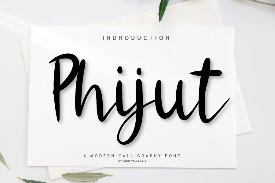Phijut Script Font
