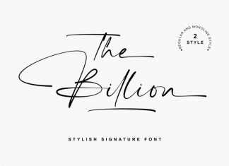 The Billion Script Font