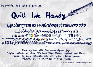 Quill Ink Handy Font