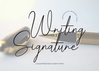 Writing Signature Script Font