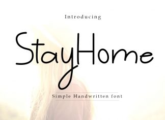 Stay Home Handwritten Font