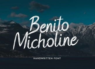 Benito Micholine Brush Font