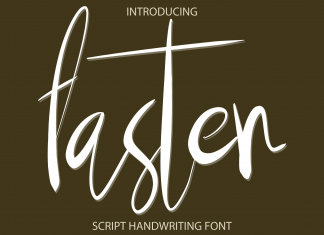 Faster Script Font