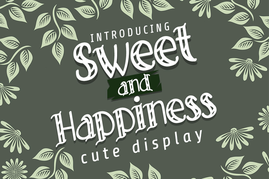 Sweet and Happiness Display Font
