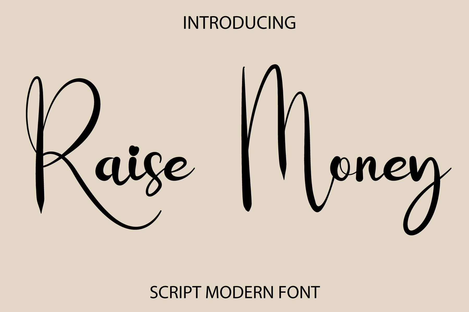 Raise Money Script Font