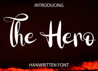The Hero Script Font