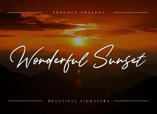 Wonderful Sunset Handwritten Font
