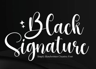 Black Signature Script Font