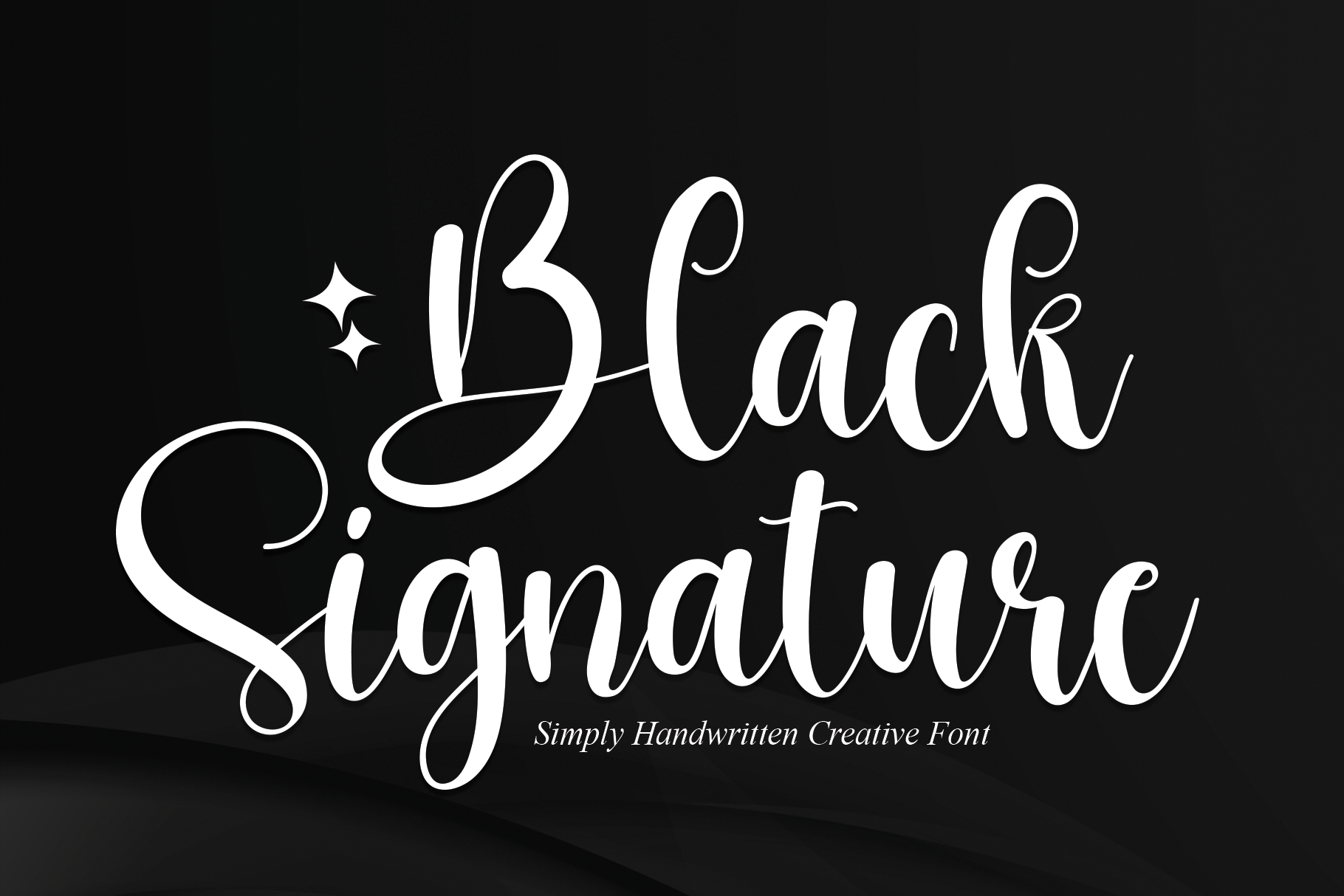 Black Signature Script Font
