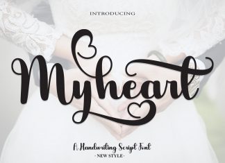 Myheart Calligraphy Font