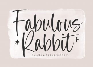 Fabulous Rabbit Handbrushed Script Font