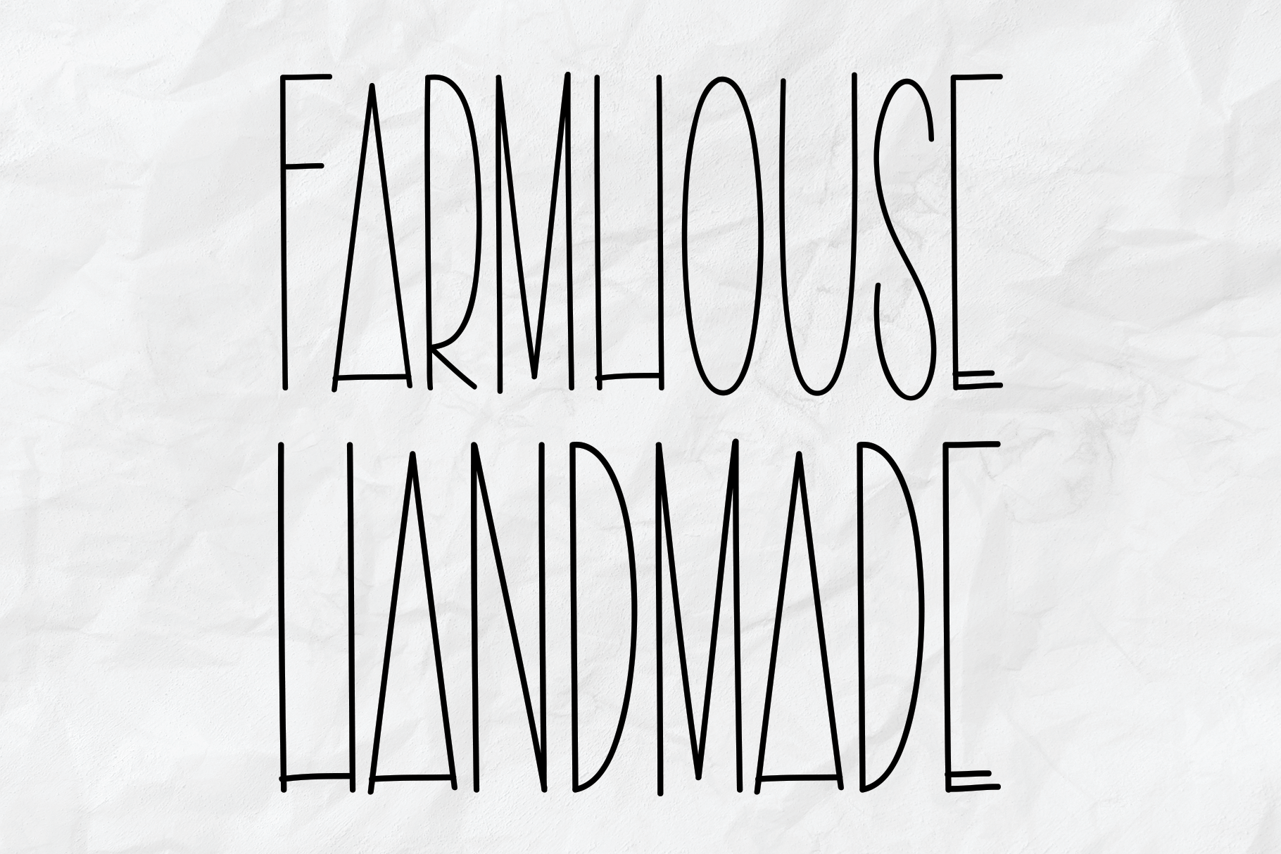 Farmhouse Handmade Display Font