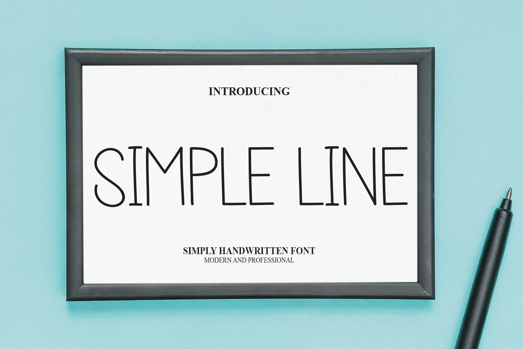 Simple Line Display Font