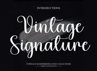 Vintage Signature Script Font