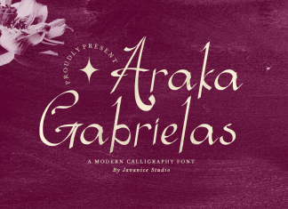 Araka Gabrielas Calligraphy Font