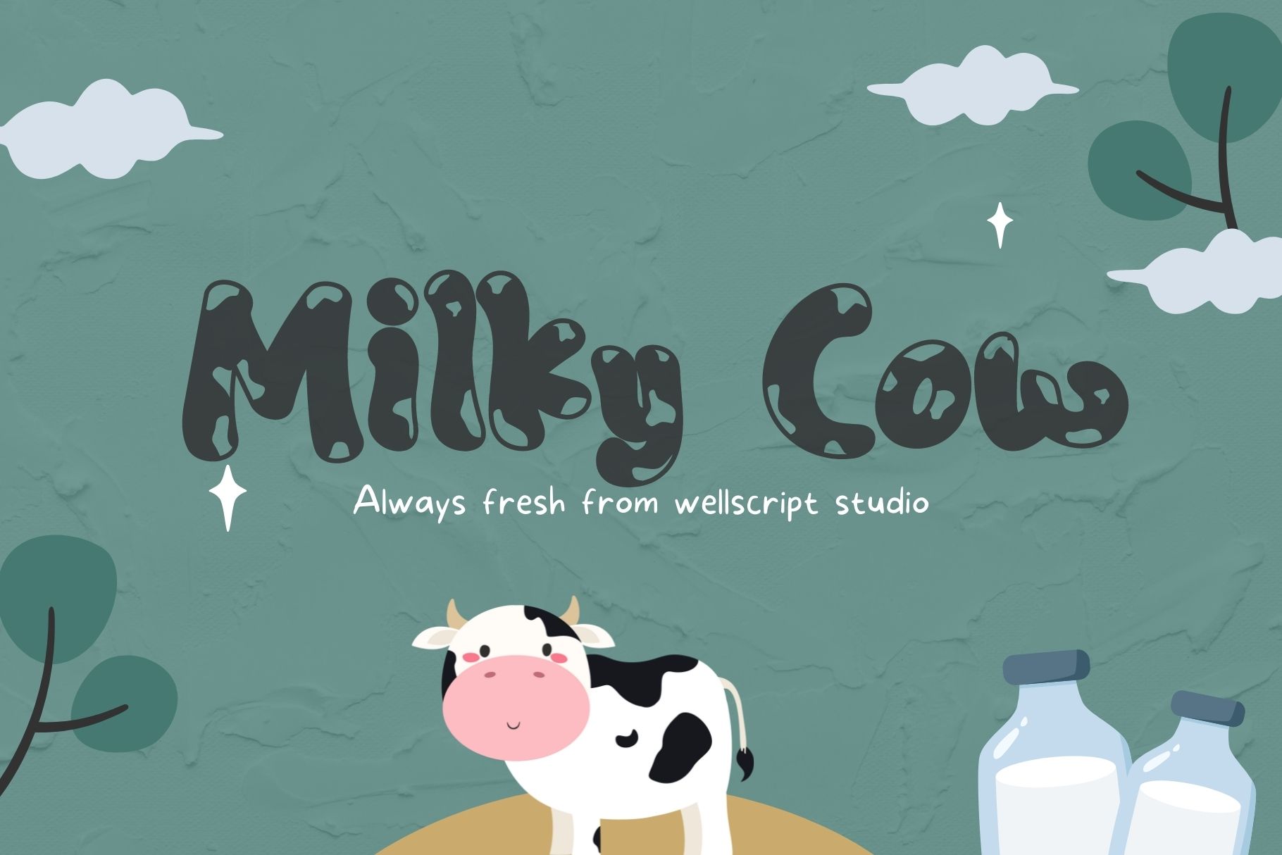 Milky Cow Display Font