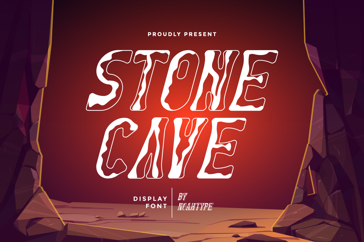 Stone Cave Display Font