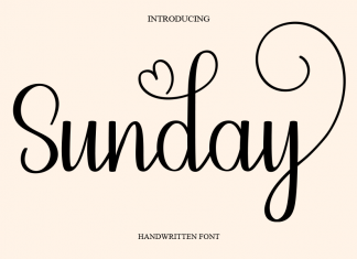Sunday Script Typeface