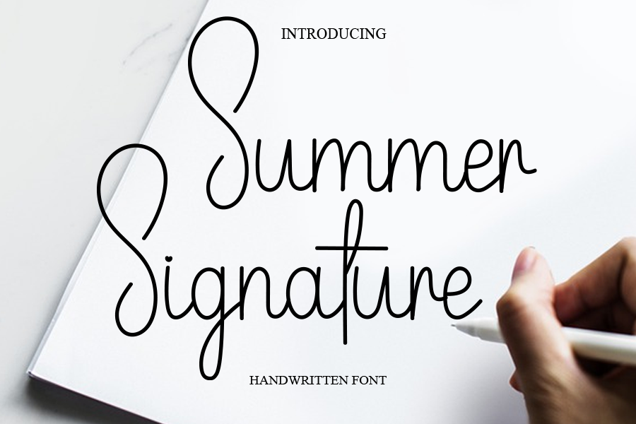 Summer Signature Script Typeface