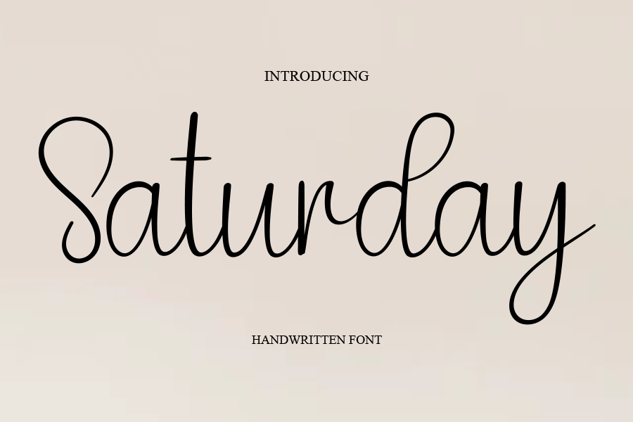Saturday Script Font