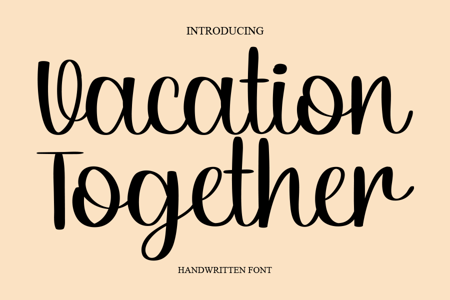 Vacation Together Script Font
