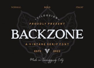 Backzone Serif Font