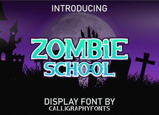 Zombie School Display Font
