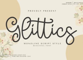 Glittics Script Font