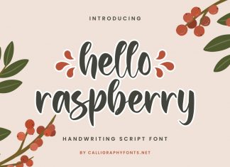 Hello Raspberry Script Font